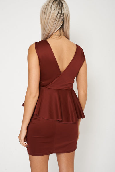 Sleeveless Ruffled Overlay Dress Plus Sizes Available