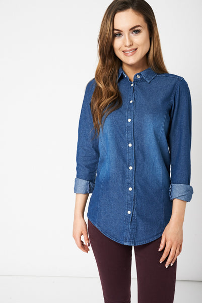 Casual Blue Denim Shirt Ex-Branded