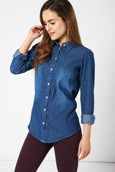 Casual Blue Denim Shirt Ex-Branded