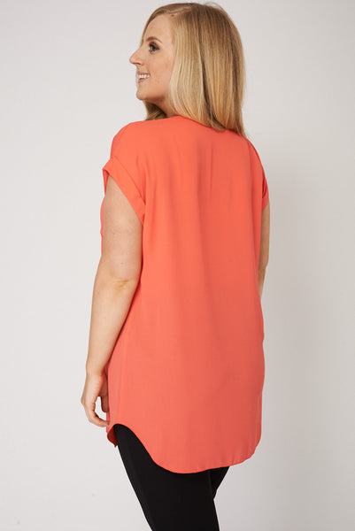Lovely Chiffon Top With Zip Detail Ex-Branded