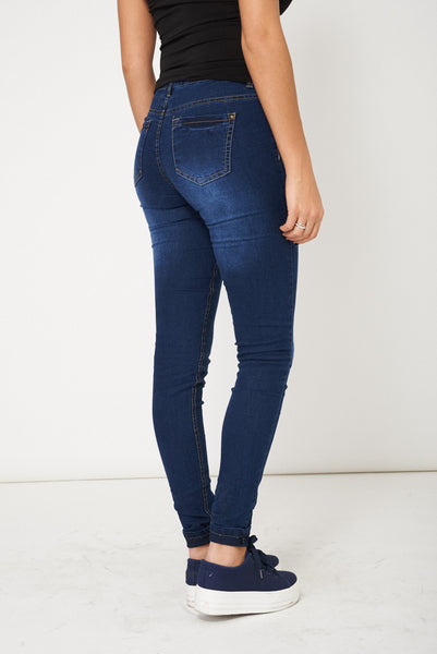 Super Skinny Jeans In Blue Ex-Branded