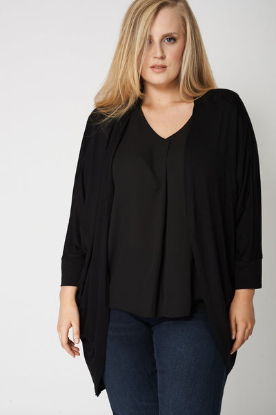 Batwing Style Black Cardigan