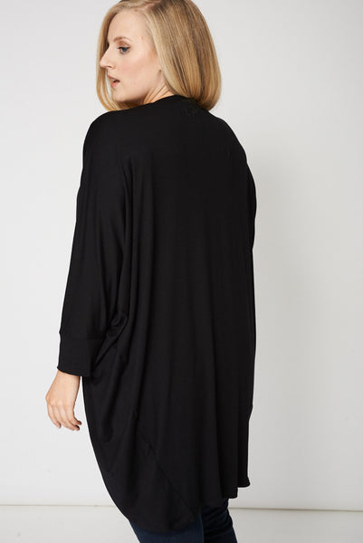 Batwing Style Black Cardigan