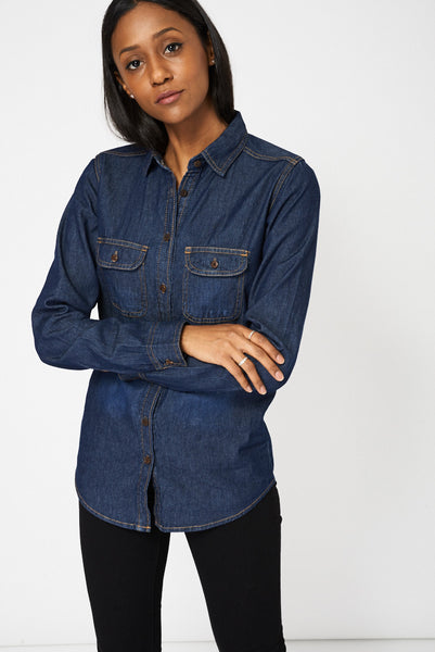 Navy Denim Shirt Ex-Branded