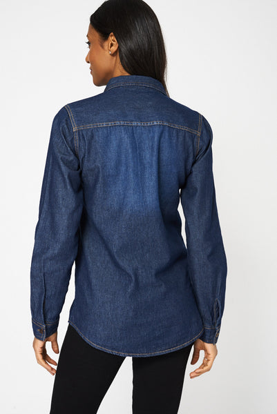 Navy Denim Shirt Ex-Branded