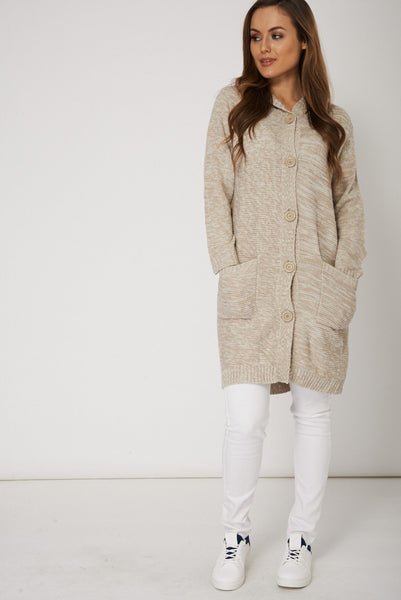 Casual Long Hooded Cardigan