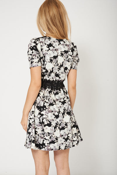 Voguish Floral Midi Style Dress