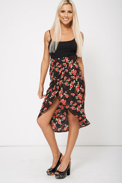 Floral Wrap Skirt Ex-Branded