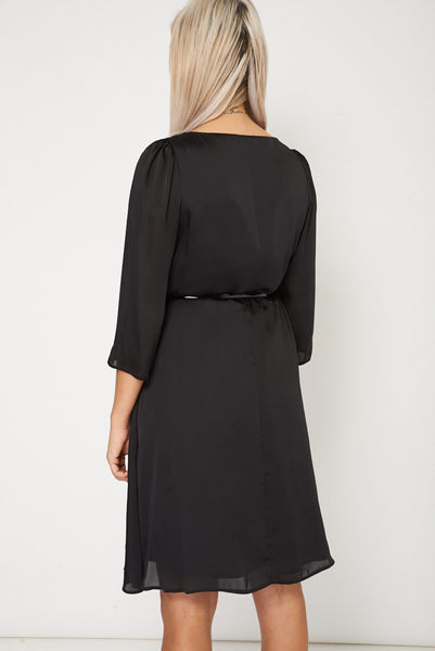 Belted Round Neck Dress Available In Plus Sizes