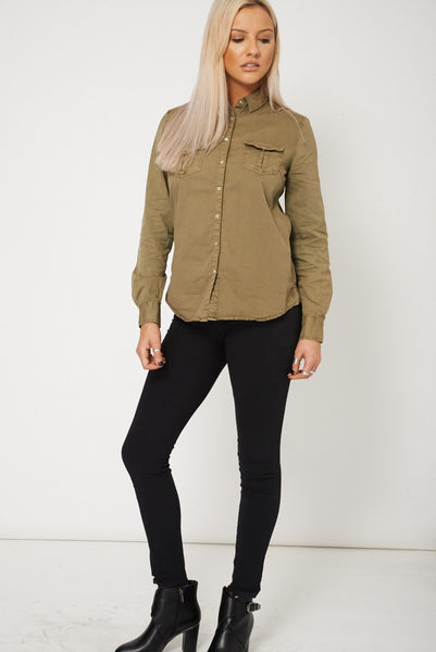 Pocket Front Collar Shirt Ex-Branded Plus Sizes Available