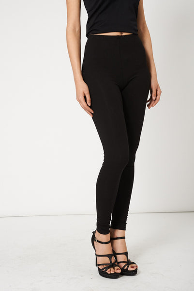 Basic Black Stretchy Leggings Ex-Branded Available In Plus Sizes