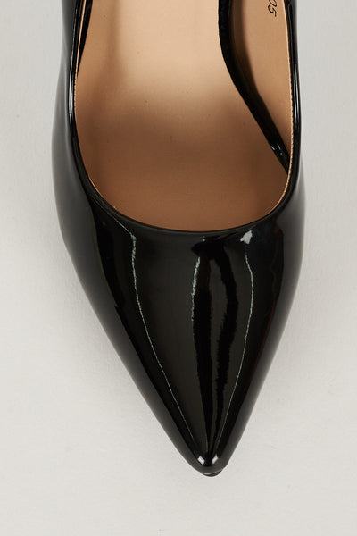 Classic Pointed Toe Patent Court Shoes