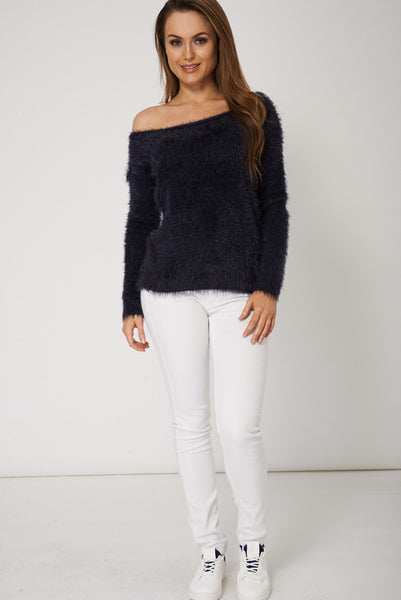 Soft Knit Fluffy Jumper Ex-Branded