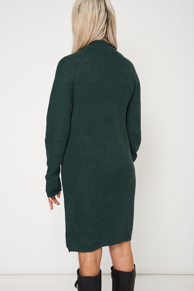 Knitted Long Green Jumper Dress