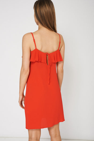 Red Spaghetti Strap Dress Ex-Branded