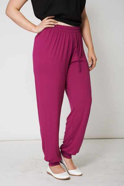 Basic Purple Smooth Trousers