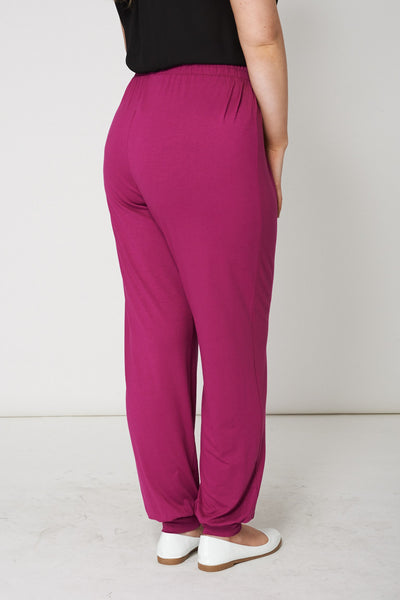 Basic Purple Smooth Trousers