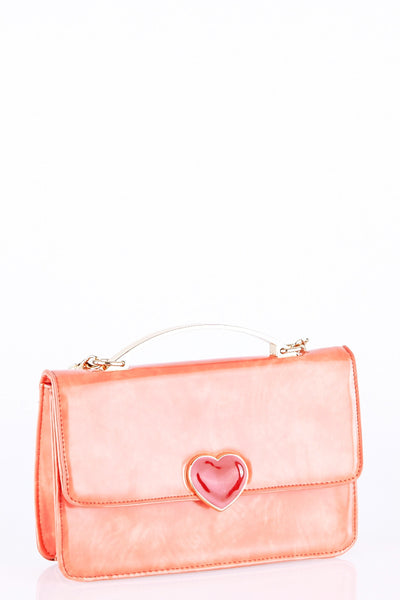 Crossbody Handbag With Heart Detail