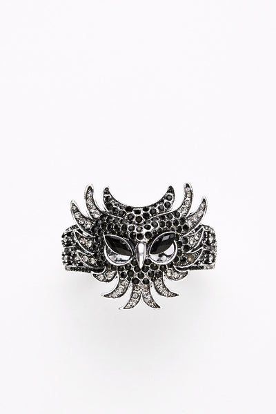 Owl Design Hinged Bangle