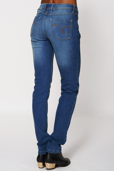 Blue Slightly Faded Skinny Jeans