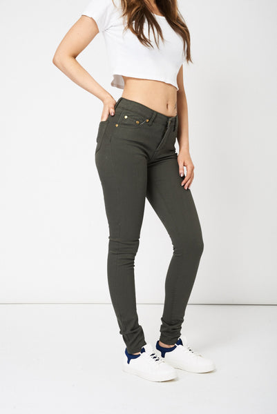 Khaki Skinny Leg Jeans