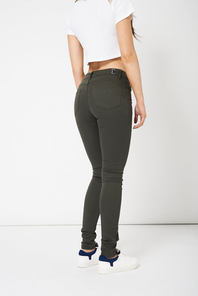 Khaki Skinny Leg Jeans