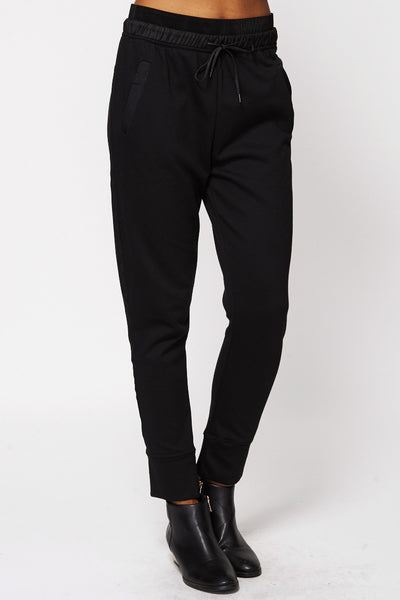 Black Lined Detail Track Pants