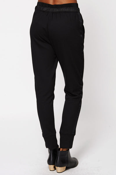 Black Lined Detail Track Pants