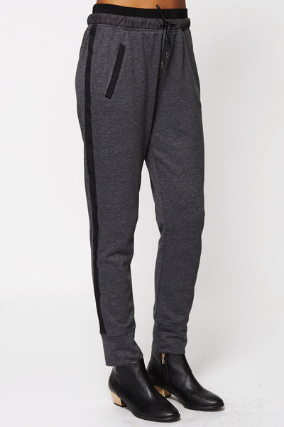 Black Lined Detail Track Pants