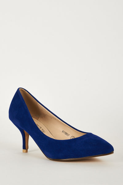 Faux Suedette Court Shoes