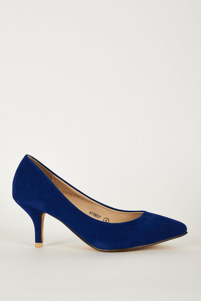 Faux Suedette Court Shoes