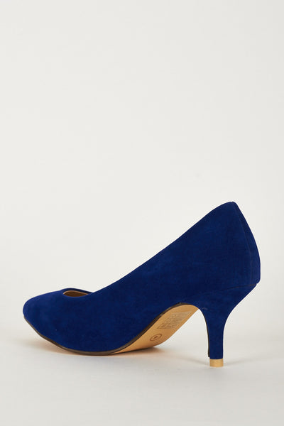 Faux Suedette Court Shoes