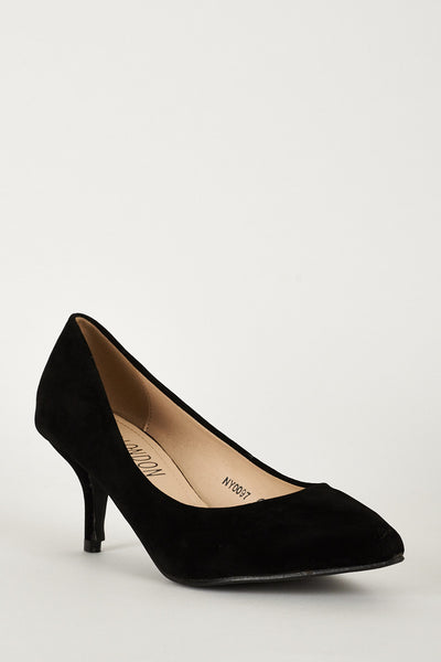 Faux Suede Court Shoes