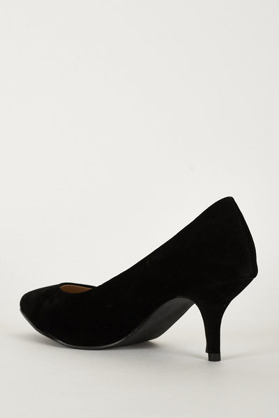 Faux Suede Court Shoes