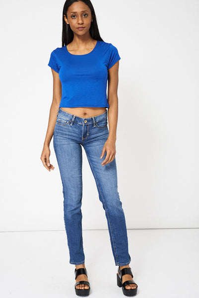 Mid Blue Straight Jeans Ex-Branded Available In Plus Sizes