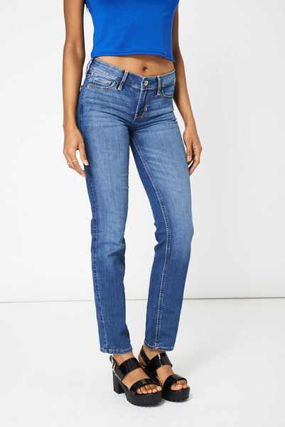 Mid Blue Straight Jeans Ex-Branded Available In Plus Sizes