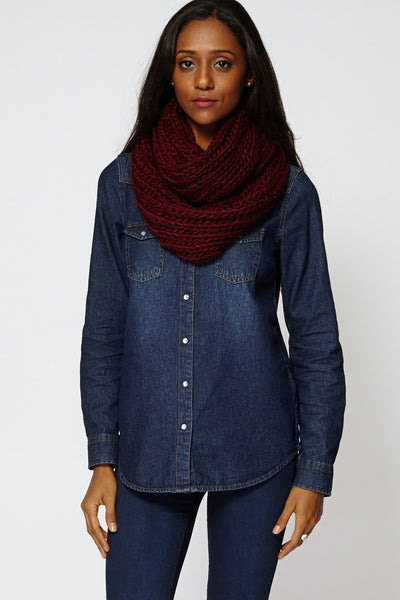 Knitted Infinity Soft Scarf Snood