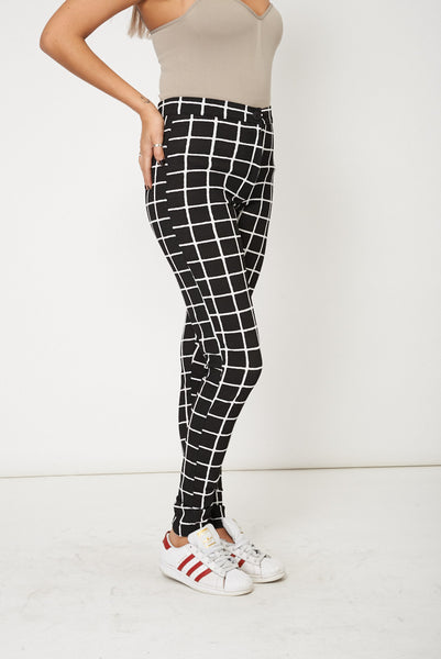 Grid Check High Waist Mono Trouser Ex-Branded Plus Sizes Available