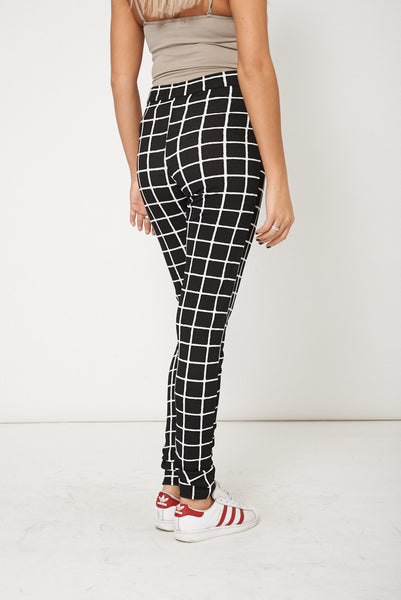 Grid Check High Waist Mono Trouser Ex-Branded Plus Sizes Available