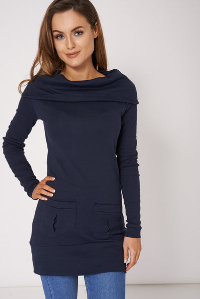 Navy Pocket Tunic Top