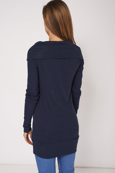 Navy Pocket Tunic Top