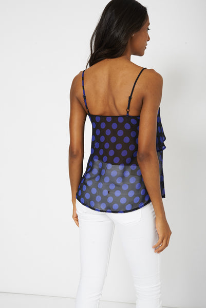 Polka Dot Frill Camisole Top Ex-Branded