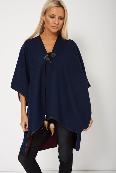 Navy Soft Touch Poncho