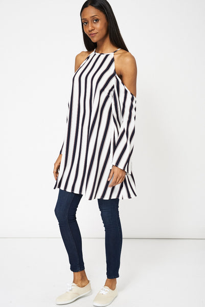 Loose Fit Cold Shoulder Top