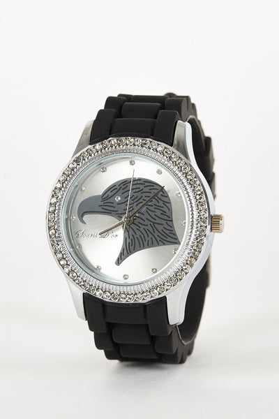 Eagle Detail Silicone Strap Watch