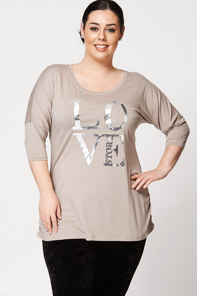 Lovestory Short Sleeve Batwing Top