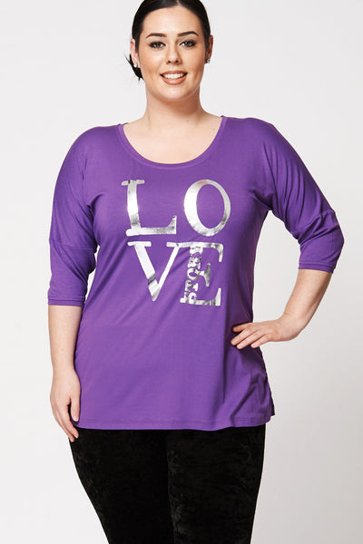 Lovestory Short Sleeve Batwing Top