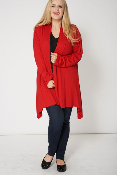 Red Handkerchief Cardigan