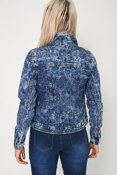 Acid Wash Denim Style Jacket Ex-Branded Plus Sizes Available