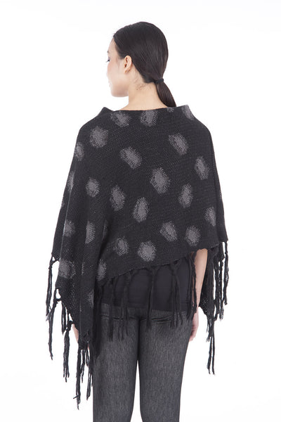 Knitted V-Neck Poncho